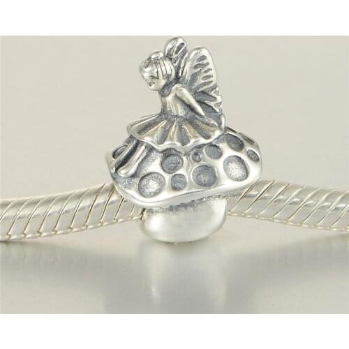 New Fairy & Mushroom Charms Original 925 Sterling Silver Fairytale Fine Jewelry Suitable for Brand Style Charm Bracelets