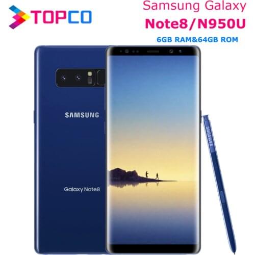 Samsung Galaxy Note8 Note 8 N950U Unlocked 4G LTE Android Phone Octa Core 6.3" Dual 12MP Back Cameras RAM 6GB ROM 64GB 3300mAh