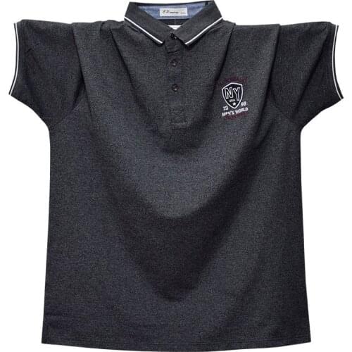 6XL 5XL Men Polo Shirt Mens Short sleeve Business Work Casual Cotton Male Sleeve Turn down Collar Solid Polo Shirts Plus Size