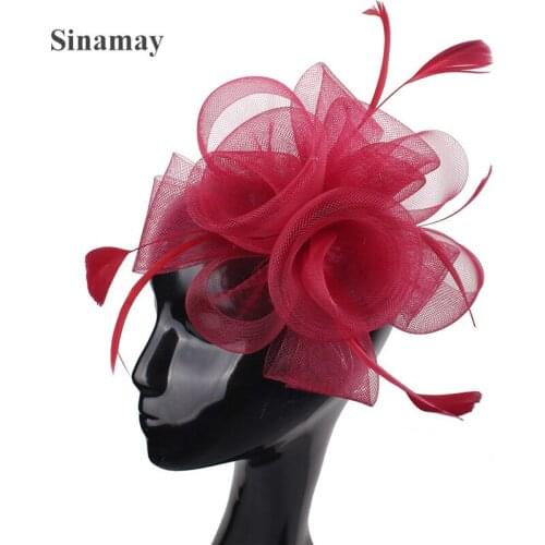 Yellow Crinoline Fascinators Hat Hair Accessories For Wedding Church Party Kentucky Derby Ascot Race New Arrival SYF394