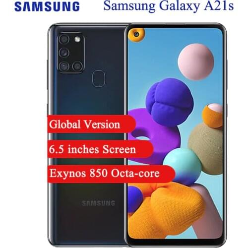 Global Version Samsung Galaxy A21s Mobile Phone 6.5" Exynos 850 Octa-core 48MP Main Rear Camera 5000mAh 4G Smartphone