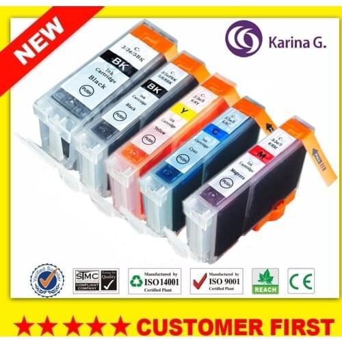 5PK replacement ink cartridge for canon BCI-3E, BCI-6bk/c/m/y for i560 i865 i4000 ip4000R ip5000 free shipping