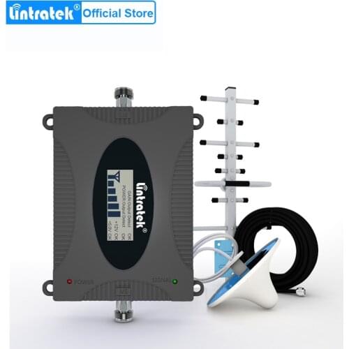Lintratek 3G/4G LTE 1900MHz Signal Booster LCD Display 3G Amplifier 1900 Mhz Cell Phone Signal Repeater 3G Yagi Antenna Kit