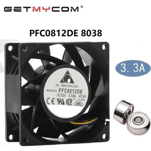 Getmycom Original PFC0812DE 8038 12V 3.30A4 wire double bearing violent cooling fan wholesale