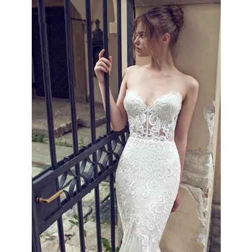 Vestido De Noiva Hot New Arrivals Long Lace Mermaid Wedding Dresses Sexy Wedding Gown Bride Dresses Robe De Mariage
