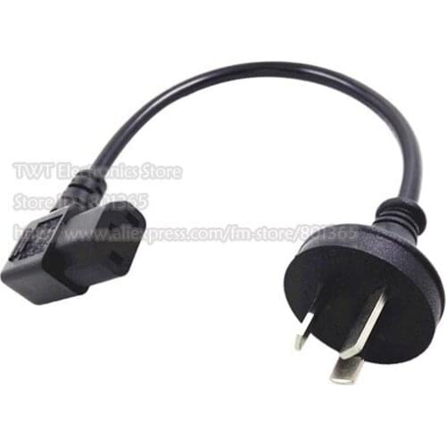 High Quality Short SAA Australia 3Pin Male to Left Angled C13 Female Cord For Desktop Projector about 30CM/Free shipping/1PC