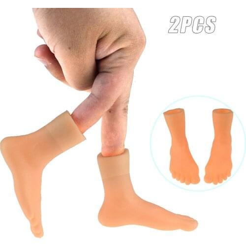 Funny Finger Simulation Toy Funny Simulation Left Right Mini Feet Finger Sleeve Puppets Children Toy 5 Pair Funny Childrens Toy