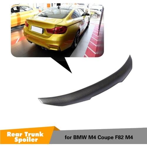 Carbon Fiber Rear Trunk Spoiler Boot Wing Lip For BMW F82 M4 Coupe 2Door 2014 - 2018