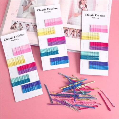 1Set Sweet Candy Color Girls Alloy Top Barrettes lovely Adult Hair Pins Womens Hair Accessories HeadWear