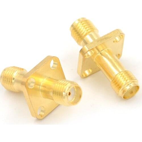 1Pcs High Quality SMA Female to SMA Female Space PCB Mount Straight RF Connector Plug