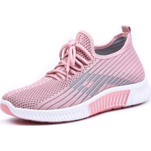 2020 Summer Breathable Womens Running Shoes Ladies Trainers and Sneakers Shoes Sports Woman Sport Shoes on Sales Black Gym