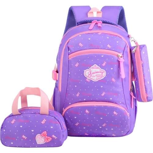 3 Pcs/Set School Bags children backpacks For Teenagers girls Lightweight waterproof schoolbags child orthopedics schoolbags Boys
