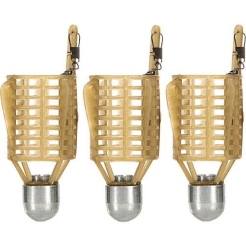 3-Pack Multi-Specification Fishing Nesting Weight-Bearing Iron Head Bait Fishing Fixed-Point Nesting Plus Nest Feeder Tools