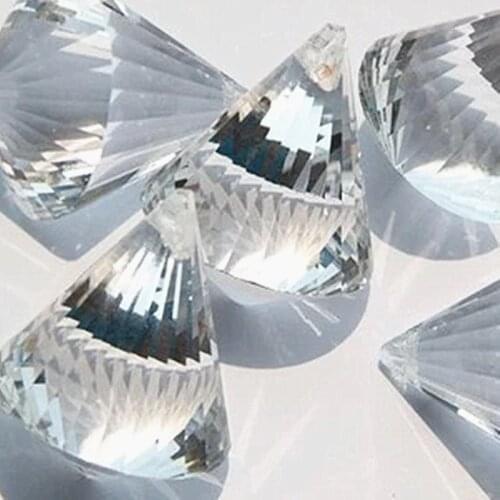 40mm 4pcs Clear Crystal Diamond Balls Chandelier Prisms Glass Lighting Pendants Parts Strand Garland Decoration