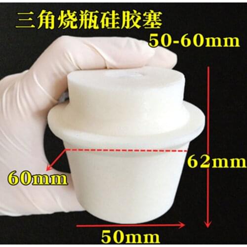 5pcs Silicone Stopper for Erlenmeyer Conical Triangle Flask Upper Diameter 60mm * Lower Diameter 50mm
