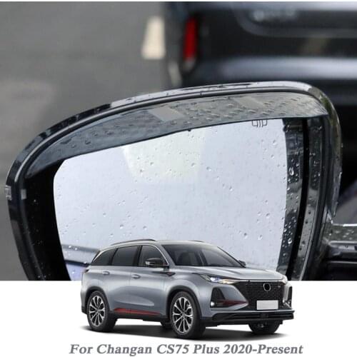 Car Rearview Mirror Rain Eyebrow Auto Shield Snow Guard Sun Side Visor Shade Protector For CHANGAN CS75 Plus 2020-Present