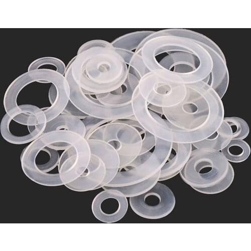 White Plastic Nylon Washer Plated Flat Spacer Seals Washer Gasket Ring for Screw Bolt Fixed M2 M2.5 M3 M4 M5 M6 M8 M10 M12