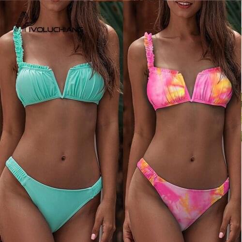 2020 Bikinis Push Up High Waist Swimsuit Girls swimwear Swimming Suit for Women With Pad Brazilian Biquini Berch Bathing Suit