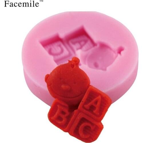 2017 New Baby ABC Letter Cake Mold Fondant Silicone Chocolate Candy Pastry Tool Bakeware Soap Mould Stencil Ice Tray Cake Tool