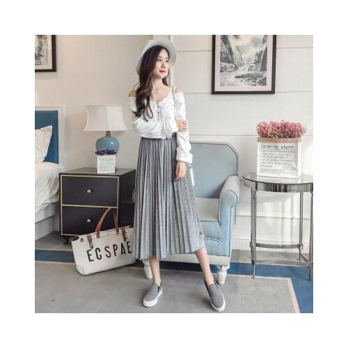 2021 new fashion maternity lace knit skirt care belly stretch fancy skirt for pregnant women prgnancy clothing plus