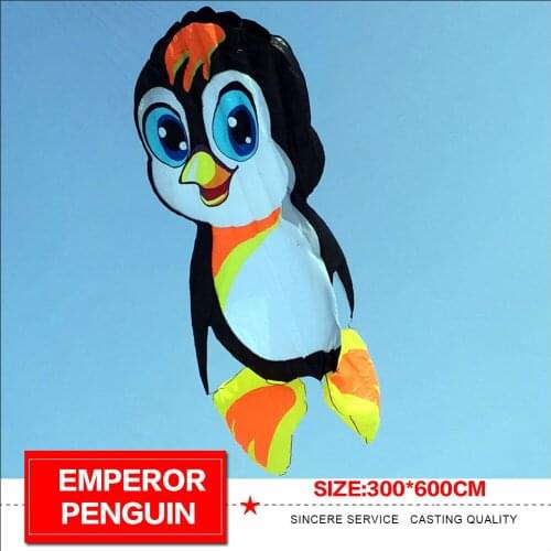 New Arrival Penguin Kite for Audlts Large Soft Inflatable Animal Single Line 3D Solid Kites with Windsocks