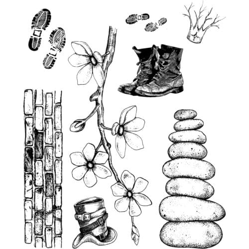 Flowers Transparent Clear pattern Stamps for DIY Scrapbooking/Card Making/Kids Christmas Fun Decoration Suppliestampons