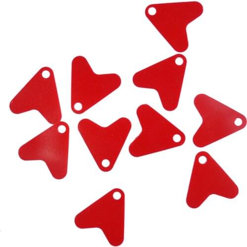 Fishing Spoon Accessories 100pcs/lot Plastic Red Heart Shape Fishing Spoon Tail DIY Fishing Lure Accessories