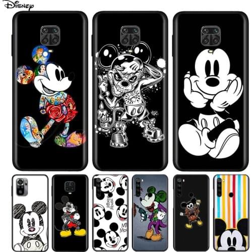 Silicone Cover Dark Mickey Mouse For Xiaomi Redmi Note 10 10S 9 9C 9S Pro Max 9T 8T 8 7 6 5 Pro 5A 4X 4 Phone Case