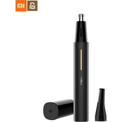 Xiaomi youpin 2 in 1 electric nose hair trimmer portable nose and eyebrow razor waterproof men safety cleaning tool