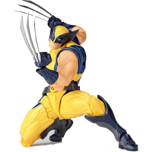 AMAZING YAMAGUCHI Revoltech Marvel Logan Super Hero Collectible Toys X-Men Wolverine Action Figures