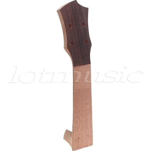 Kmise Ukulele Neck Unfinished For Mahogany 21 Soprano Ukulele Neck Replacement Parts With Sapele Head