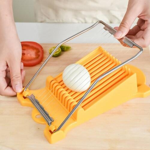 Luncheon Meat Banana Egg Food Slicer Stainless Steel with 10 Wires Multi-Function Cheese Strawberry Cutter Kitchen Gadget