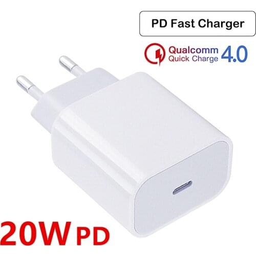 For Apple iphone 12 pro Charger 20W PD 3.0 Charger QC 4.0 3.0 USB Type C Quick Charge 4.0 For iPhone 11 pro Fast Charging Power