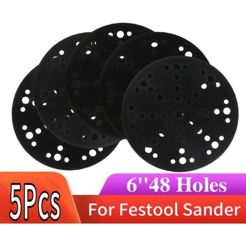 6 Inch Interface Pad Protection Disc 48 Holes 150mm Hook and Loop Power Tool Accessories for Sander Polishing & Grinding
