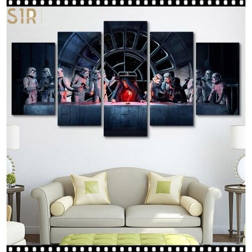 Star War Decorations for 5 Part Movie HD Poster Living Room Decoration Room Decor Anime Wall Art Star War Poster Wall Decor