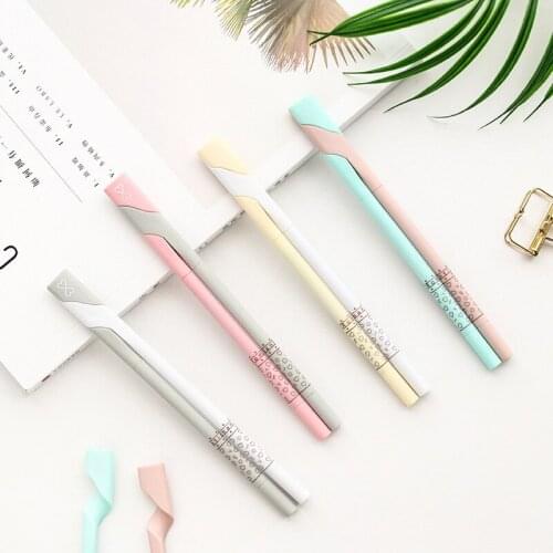 2 PCS New Creative Cute Simple Lovers Gel Pen Writing For School Supplies Stationery Cheap Items Lovely Pen Stationery