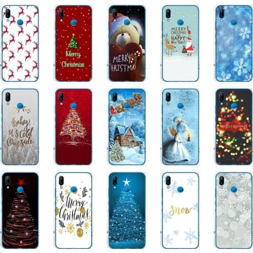 305DD Merry Christmas Soft Silicone Cover for Huawei P9 P10 P20 P30 Lite mate 10 20 PRO lite p smart 2019 case