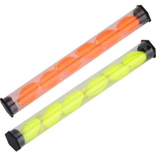 6Pcs Fishing Float Foam Strike Indicators Shape Tube Highly Visibility For Fly Fishing Accessories Orange/Yellow G99D