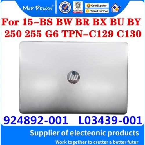924892-001 L03439-001 AP204000181 For HP 15-BS BR BU BW 250 255 G6 TPN-C129 C130 Laptop Lcd Rear Lid Top Case Back Cover Silve