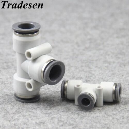 1/5pcs quick connector 4mm/6mm/8mm/12mm Inner diameter Equal tee/ Reducing tee Pv pneumatic air pipe connection