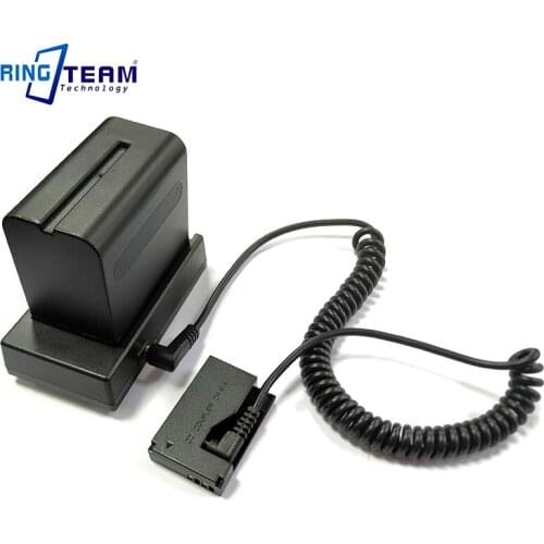 NP-F970 F750 Battery Holder Mount Plate with DRE15 DC Coupler for Canon Digital Cameras EOS 100D Rebel SL1