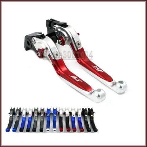 For YAMAHA YZFR1 YZF R1 2004-2008 2007 Motorcycle Accessories Folding Extendable Adjustable Brakes Clutch Lever LOGO YZF-R1 CNC