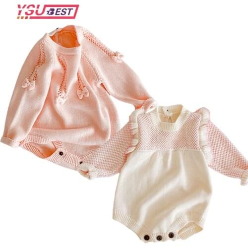 Baby Romper Jumpsuit Knitting Baby Clothes Newborn long sleeveBaby Boy Girl Romper Infant Baby Jumpsuit Cotton Baby Overalls