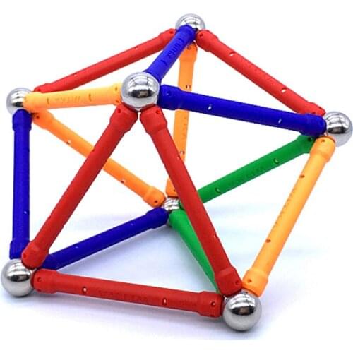 5.8cm Long DIY Designer Magnetic Sticks Metal Balls Set Magnetic Building Blocks Construction Set Educational Toys for Kids Gift