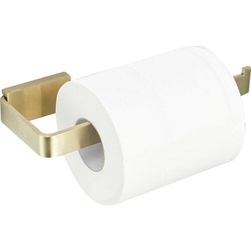Leyden Stainless Steel Toilet Paper Holder Brushed Gold,Wall Mounted Tissue Holder Bathroom