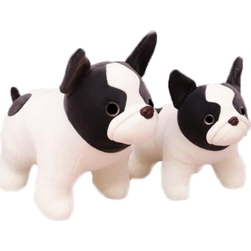 Cute French Bulldog Plush Toy Sitting Pose Mascot Shadows Dog Stuffed Doll for Kids Gift
