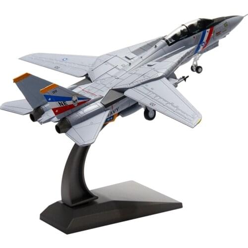 1:100 F14 Tomcat Aircraft Alloy Simulation Fighter Military Model Hobby