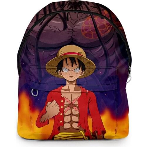 2020 New Backpacks for High School Girls Fashion Oxford Bags Ptgirl Alligator Bagpack One Piece Anime 3D Color Printing Backpack
