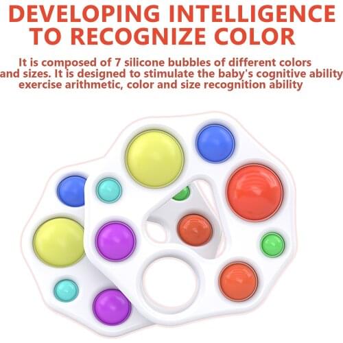Press Bubble Simpl Dimmer Educational Toys Colorful Childrens Interactive Game Desktop Fidget Toys Squeezed Stress For Kid Adul