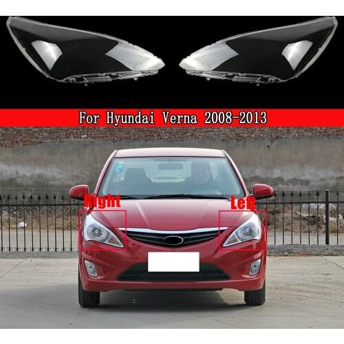 Front Headlamps Glass Cover Transparent Lampshades Lamp Shell Masks Headlight Cover Lens For Hyundai Verna 2008- 2013